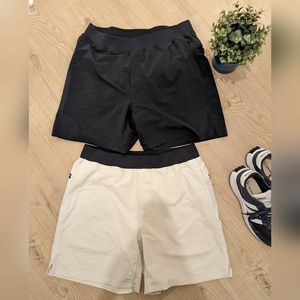Fabletics XL Black & White athletic shorts
